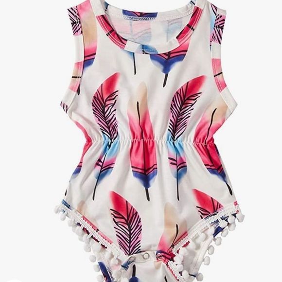 UNICOMIDEA Baby Girl Onesie Romper Sleeveless - Picture 1 of 9